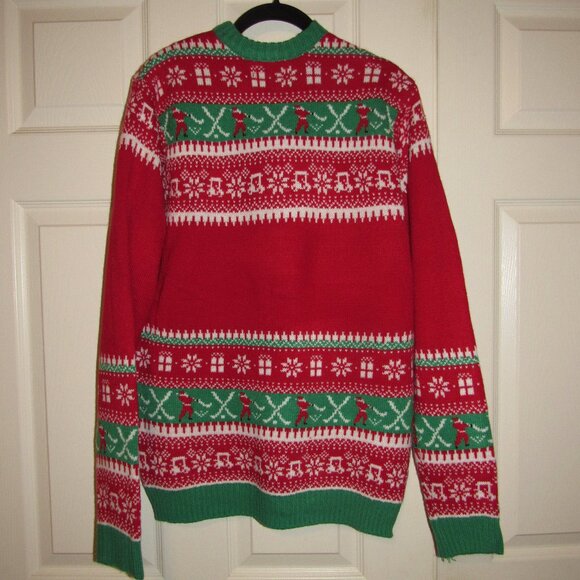 Best Christmas Sweater Ever! Size M, Santa Golfs, "Put your drink in my pocket" - Picture 2 of 7